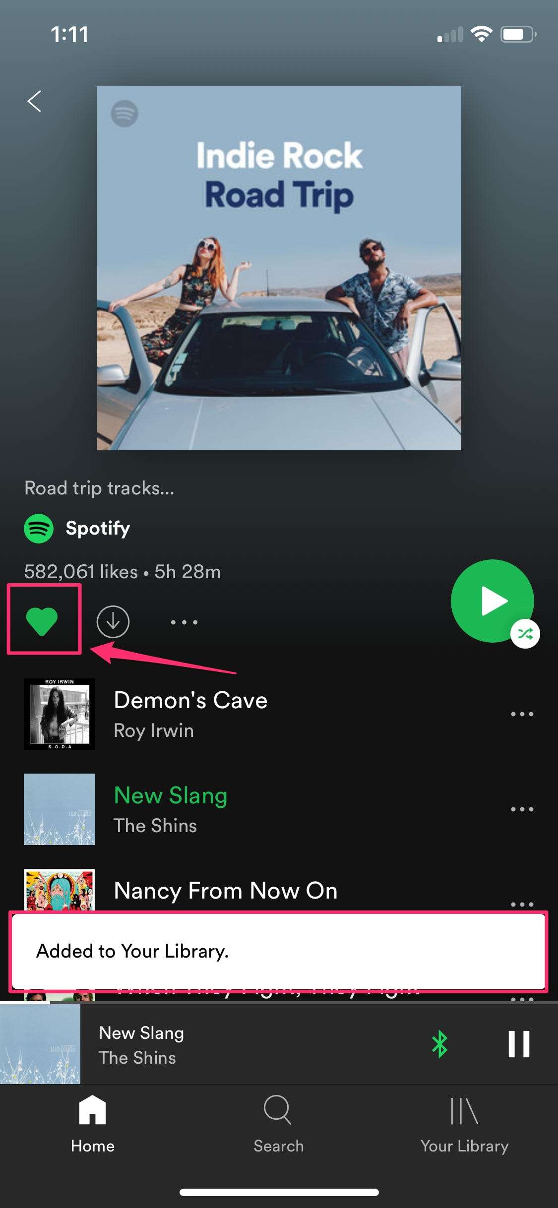 notifications on spotify