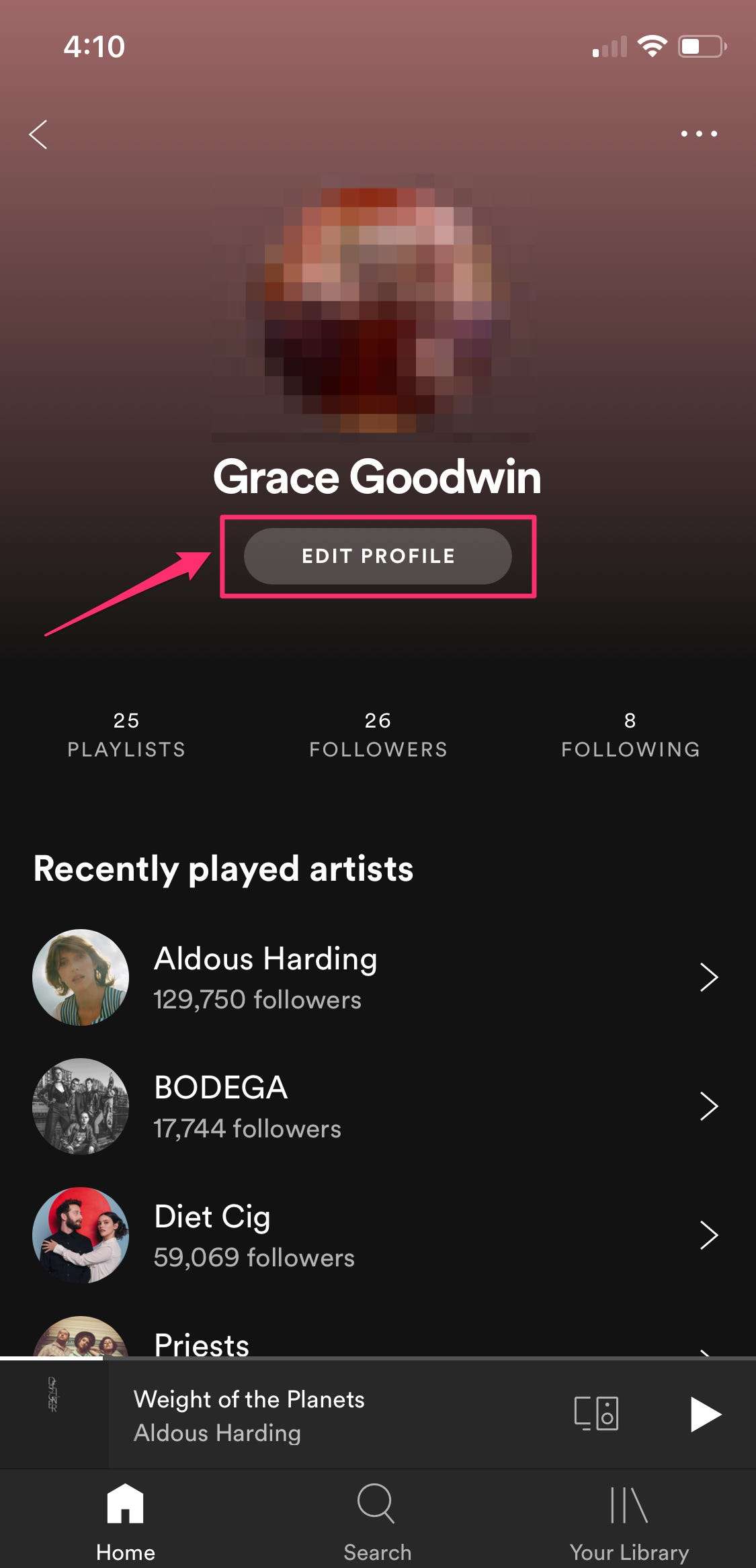 How to change your Spotify username or display name through the mobile