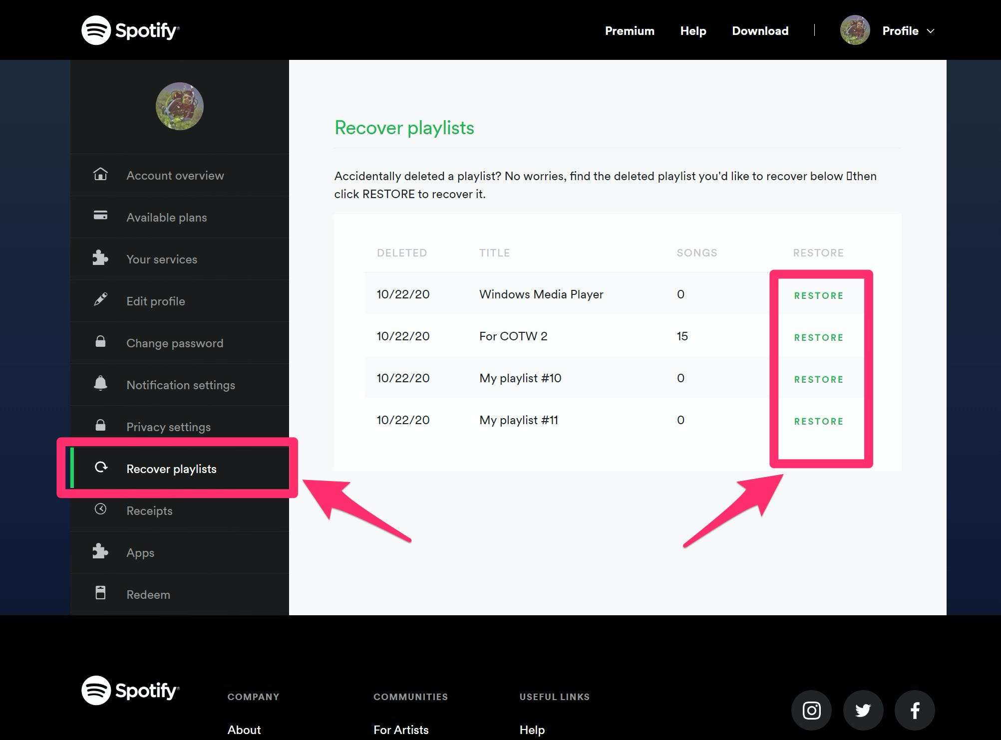 Spotify account settings. Плейлист спотифай. Спотифай аккаунт. Spotify удалили. Spotify удаление аккаунта.