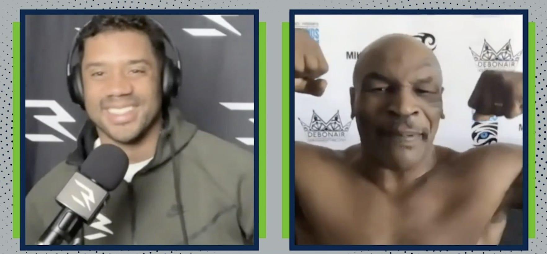 Mike Tyson interrupted an interview with Seahawks QB Russell Wilson to ...