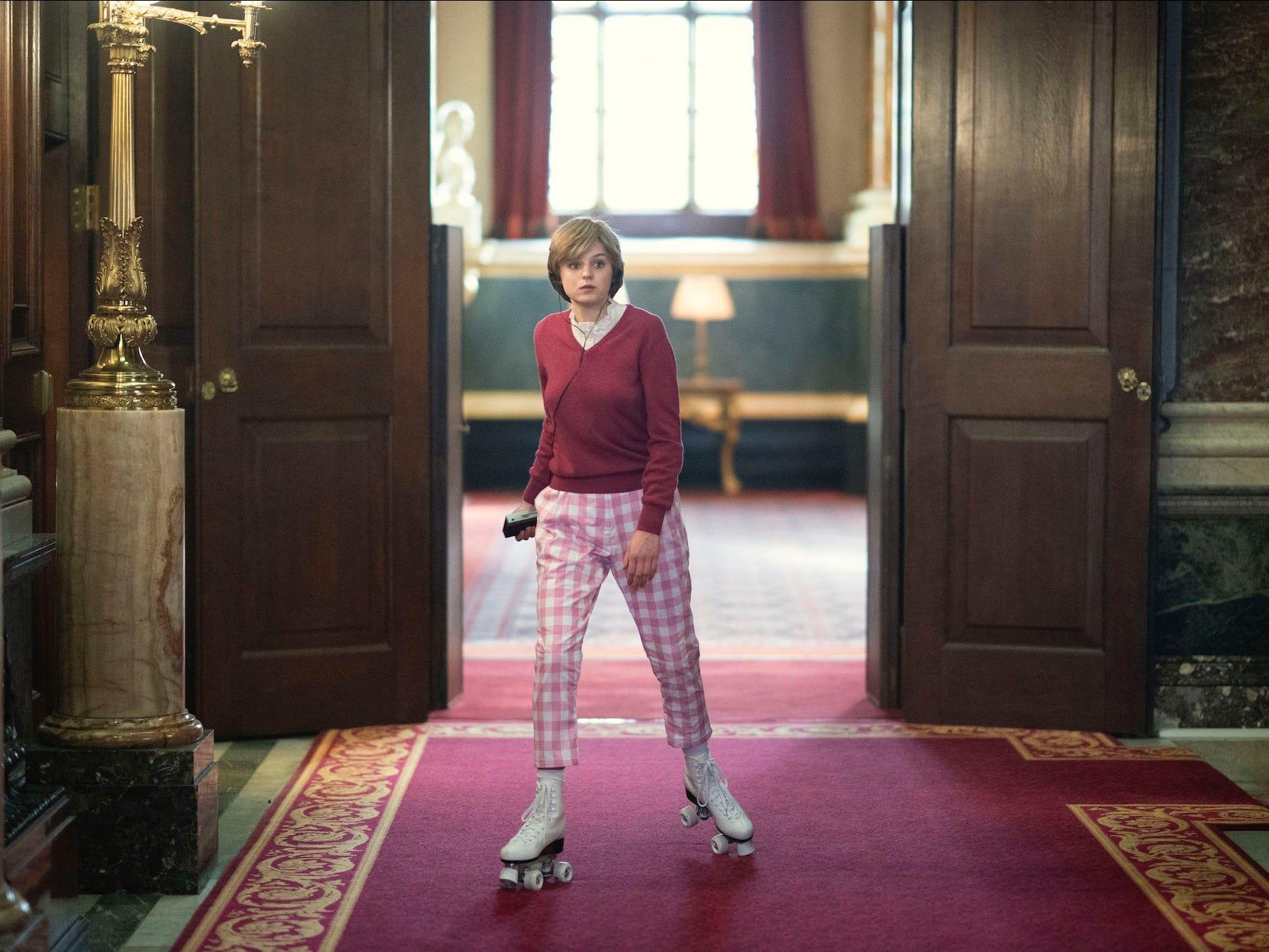 'The Crown' showed Princess Diana roller skating in Buckingham Palace