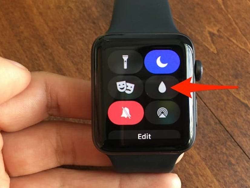 The water drop icon on your Apple Watch means that Water Lock is