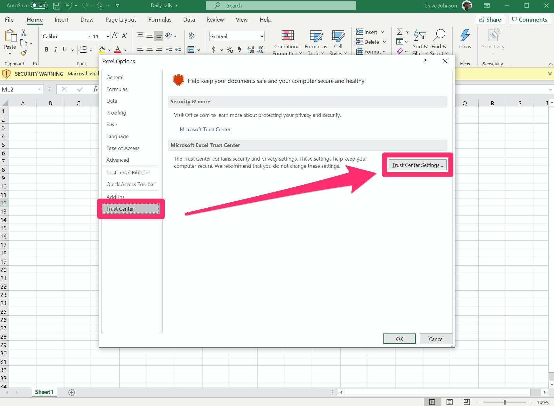 Enable Macros In Excel Sheet Milliondollarkse