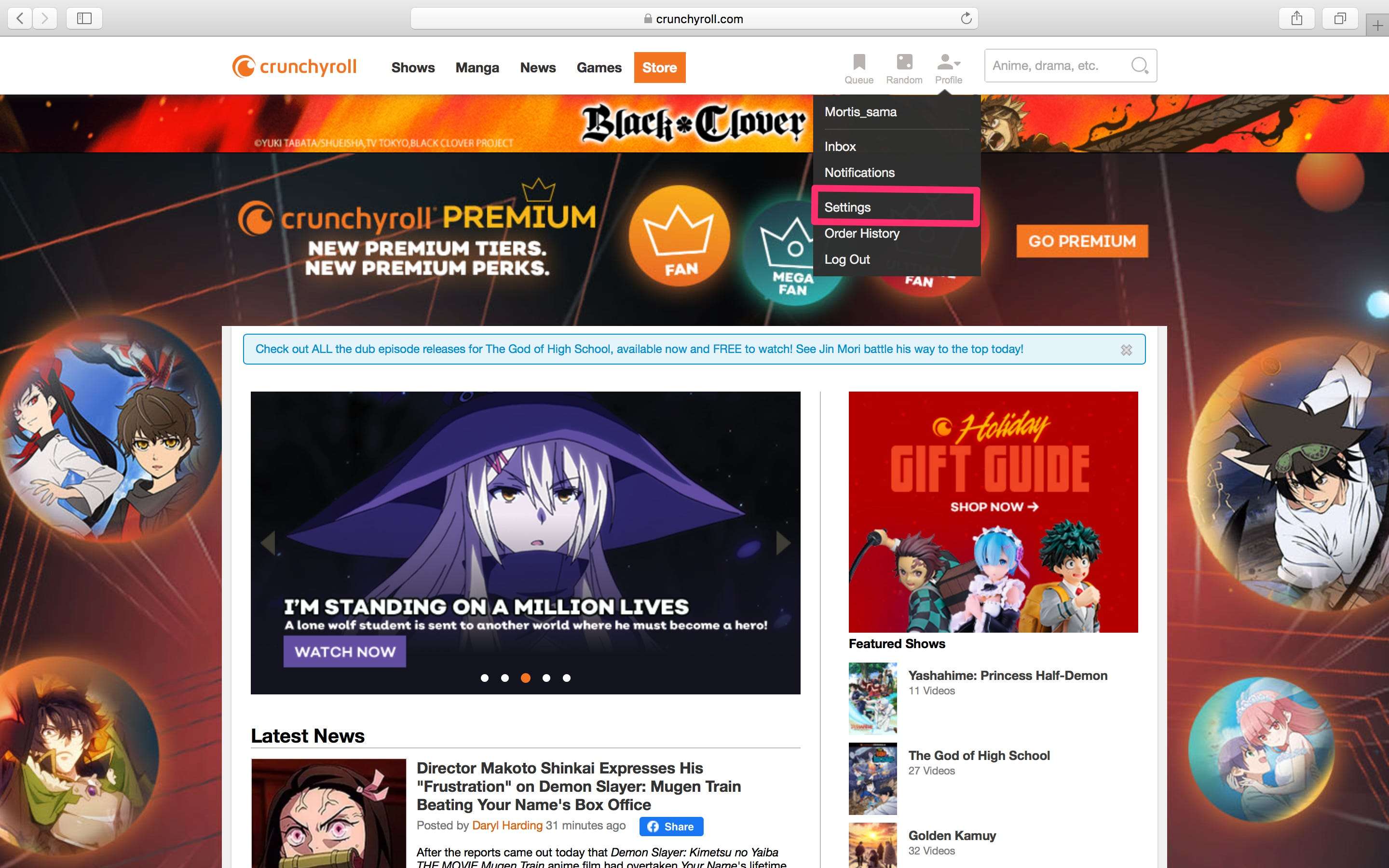 crunchyroll login