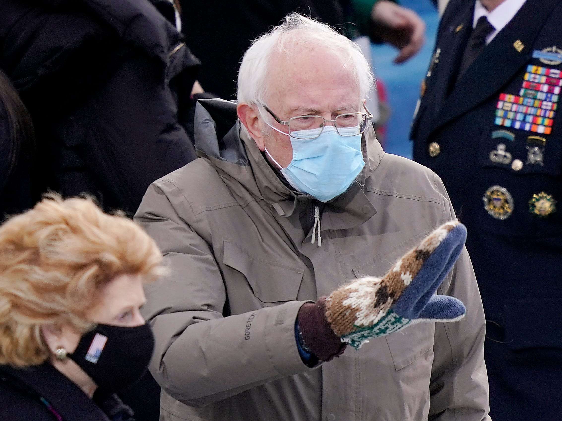 On a day filled with designer clothes, Bernie Sanders wore mittens made ...