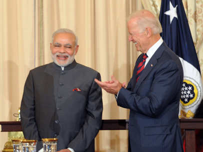 Joe Biden and Narendra Modi hail 'defining' US-India partnership - BBC News