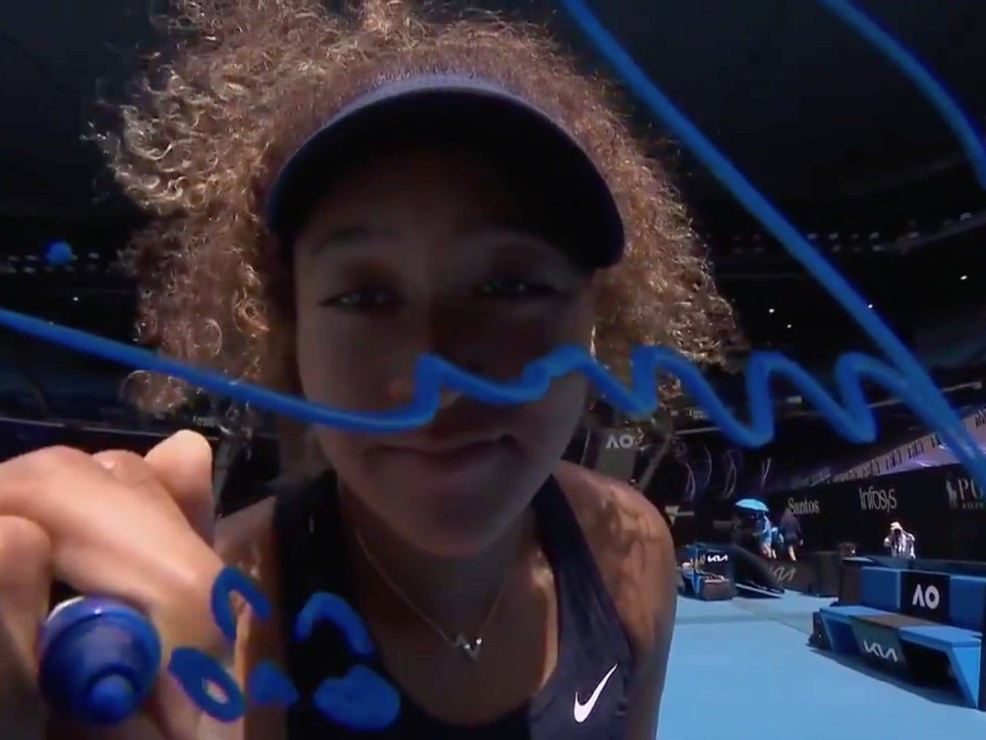 Naomi Osaka Drew A Cat Under Her Australian Open Camera Signature But