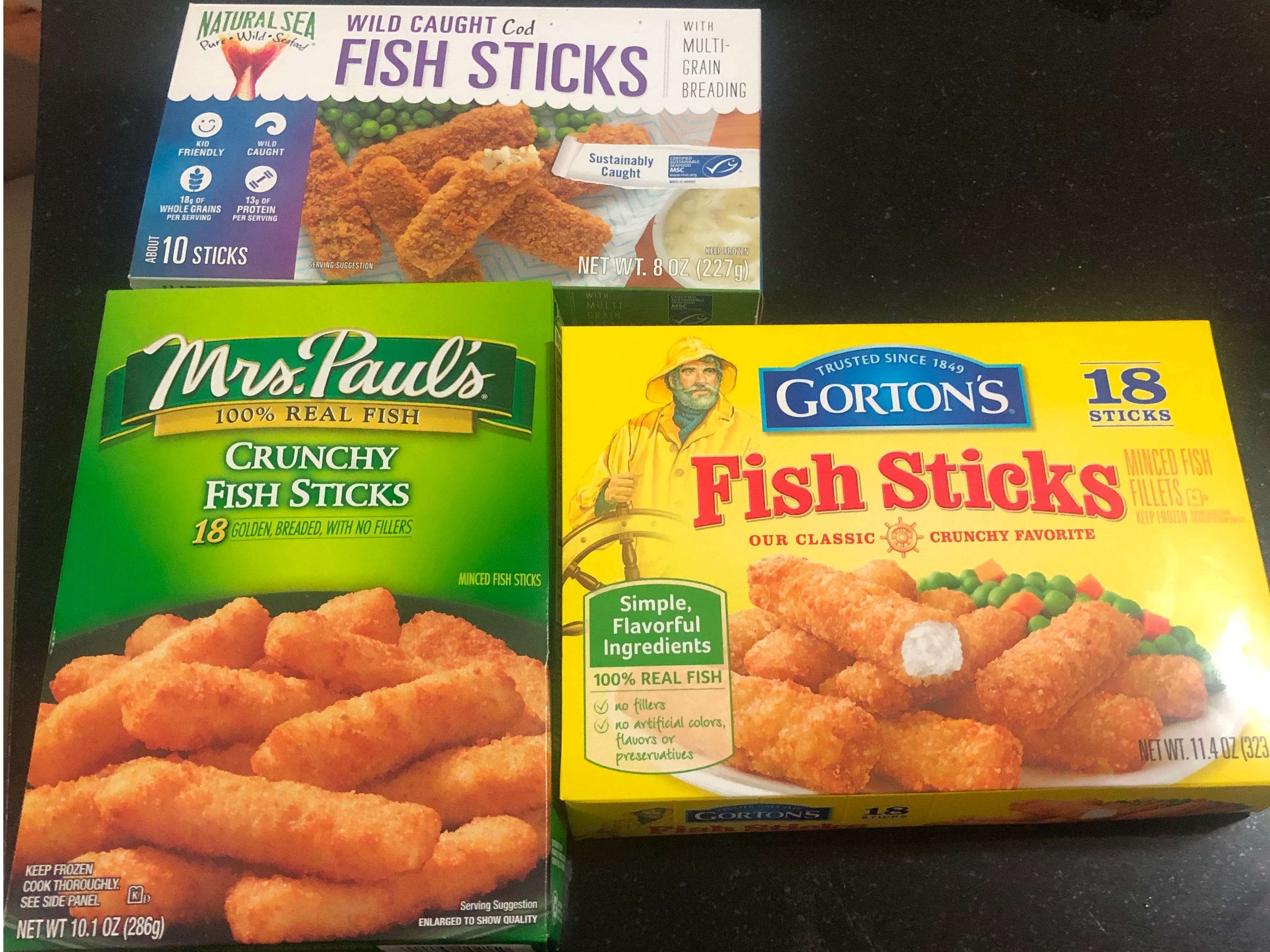 I tried 3 brands of frozen fish sticks, and the winner took the least