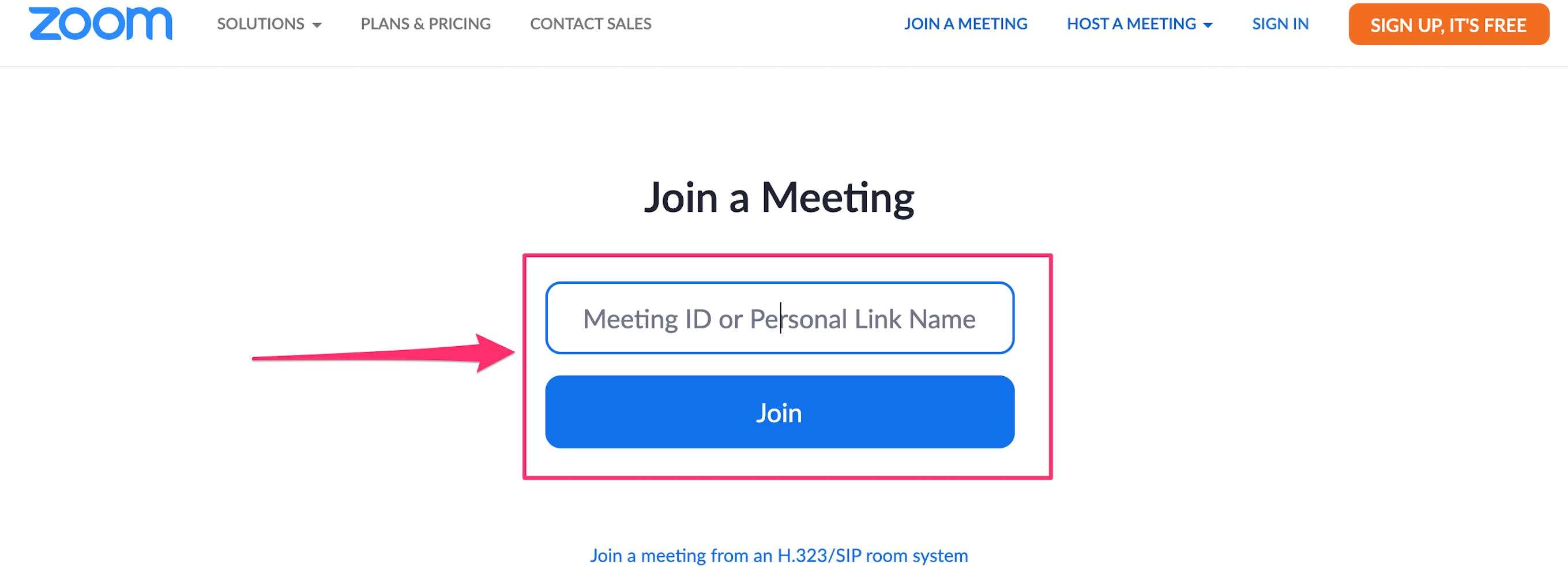 zoom link with meeting id