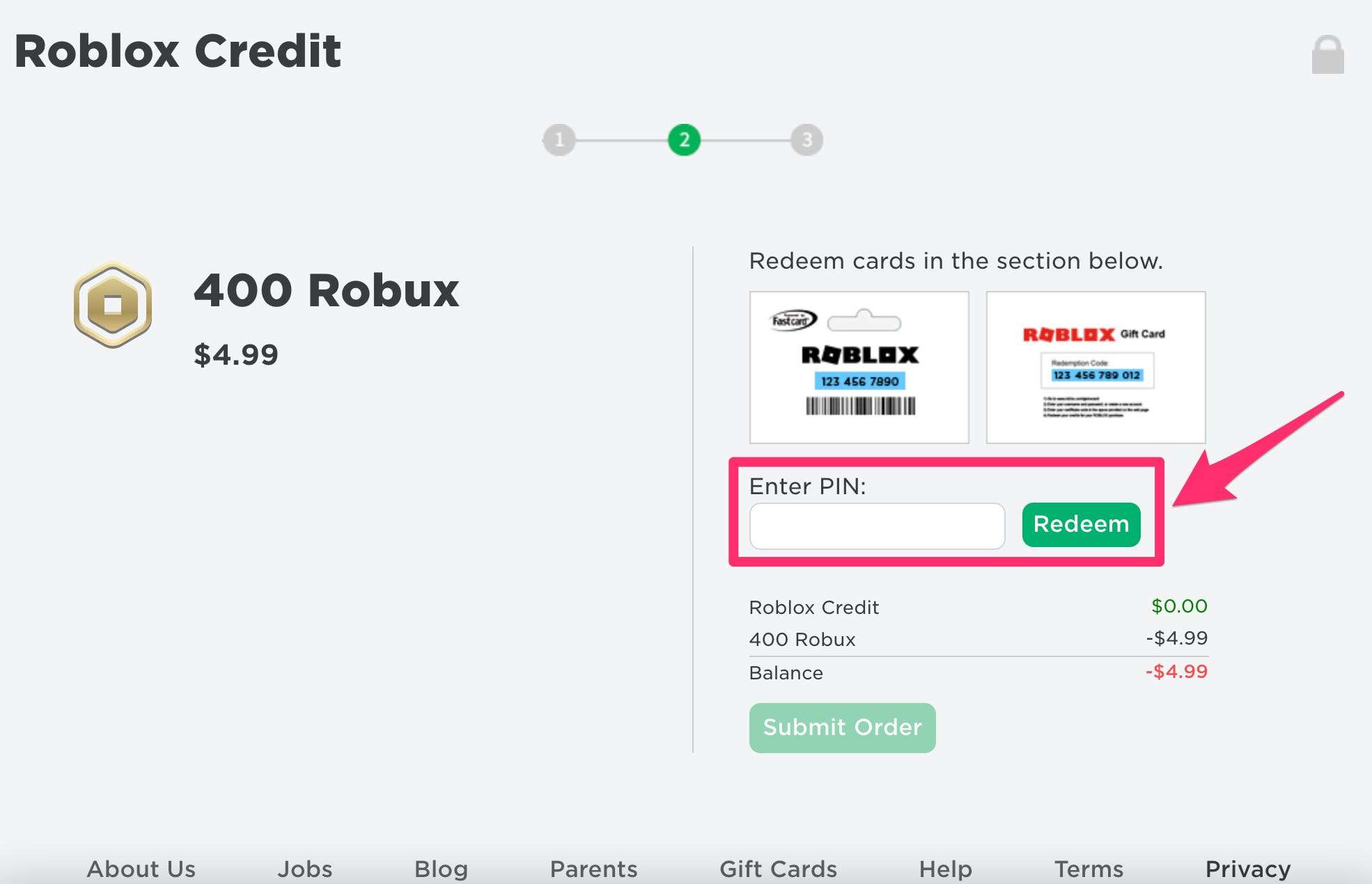 how to redeem a roblox gift card on phone