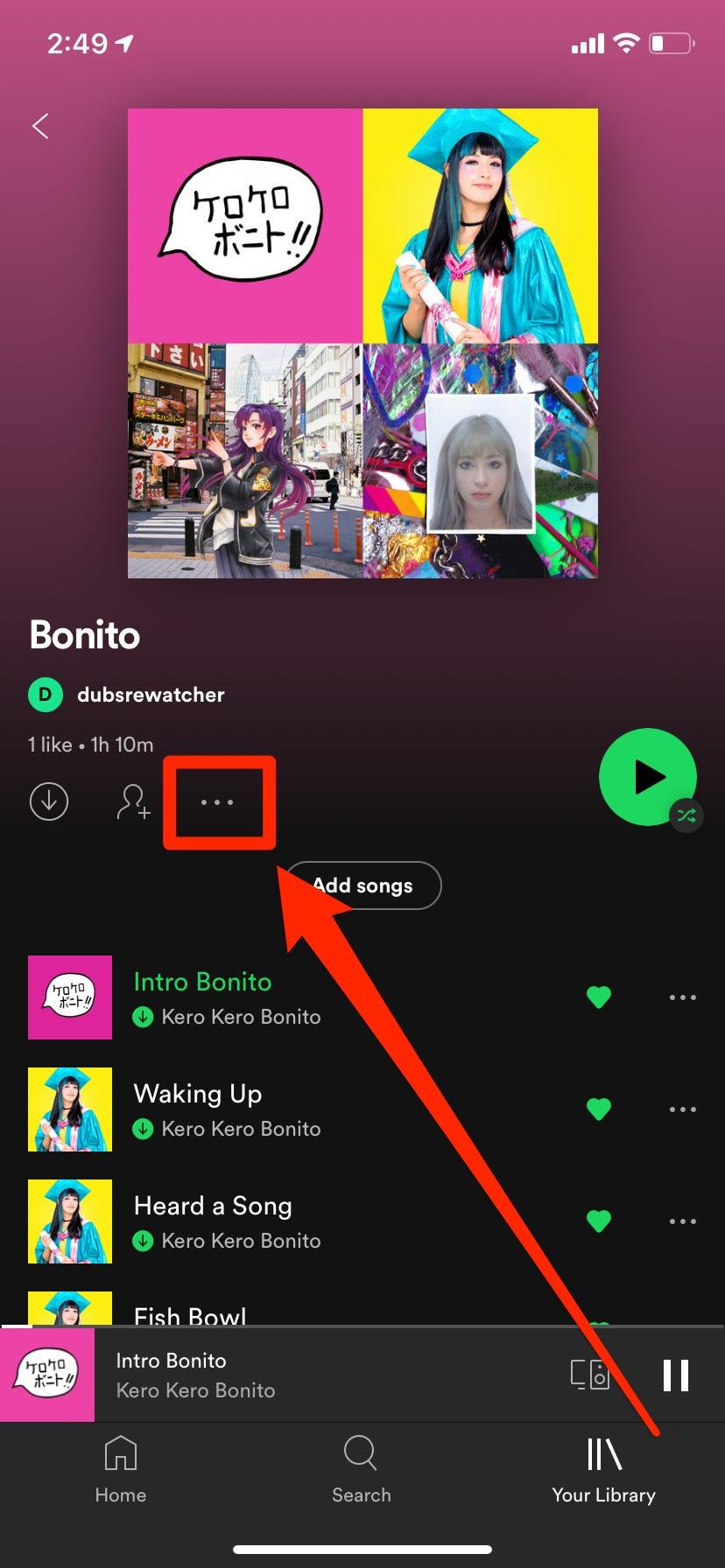 How to change a playlist's picture in the Spotify app on your iPhone