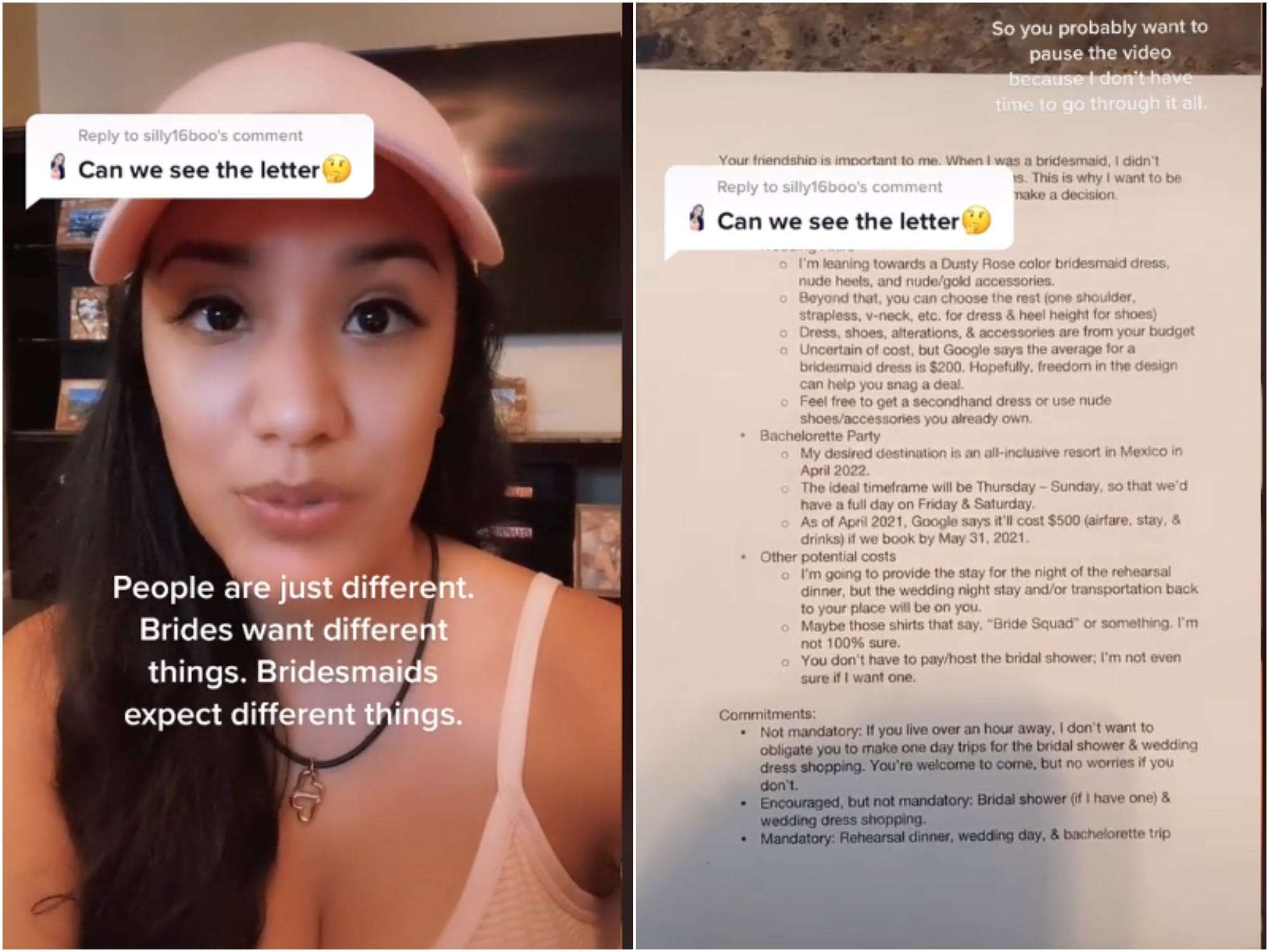 A bride-to-be went viral on TikTok after sharing a letter to her ...