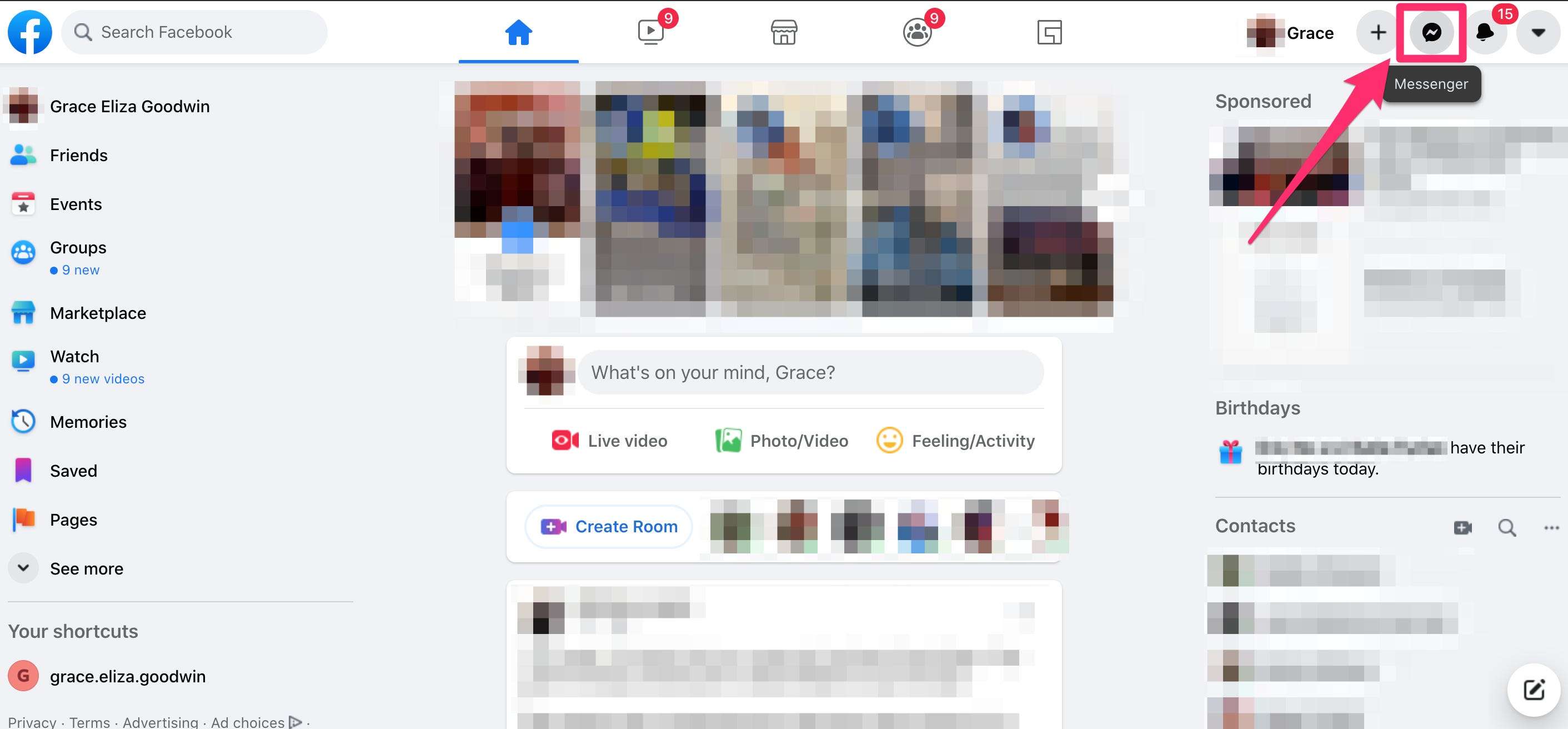 how to turn off my visibility on messenger