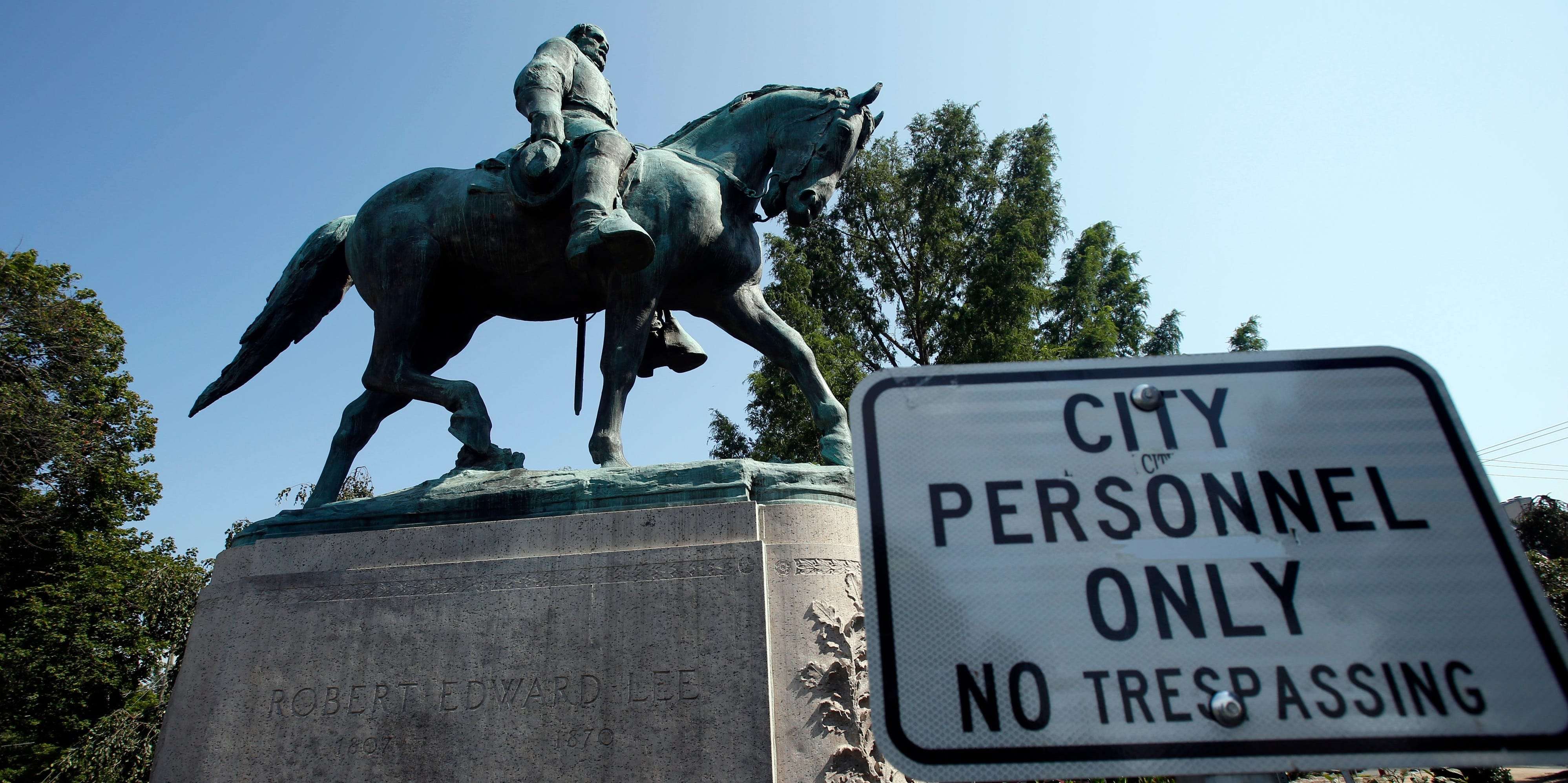 A statue of Robert E. Lee was removed in Charlottesville, 4 years after