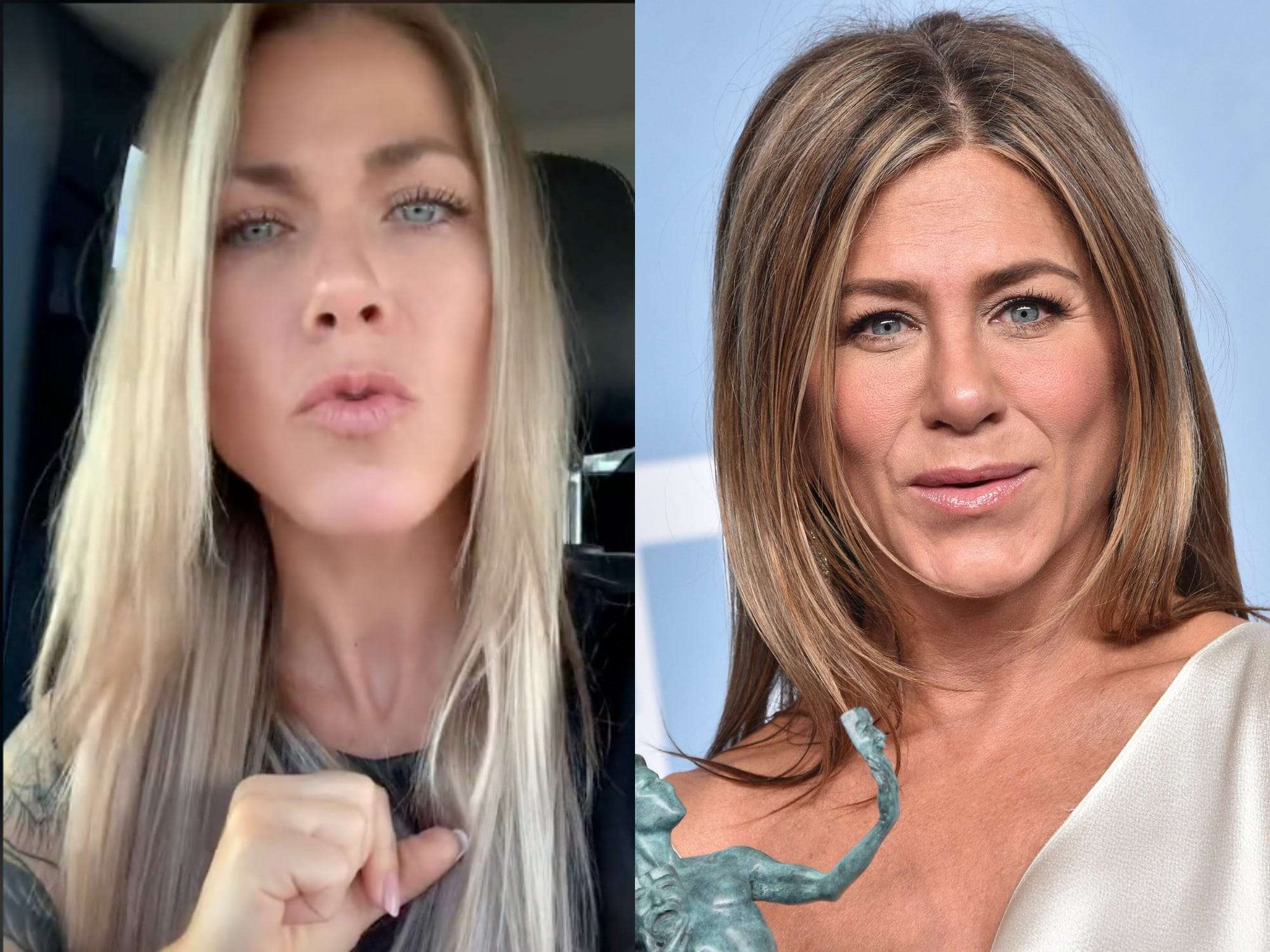 Jennifer Aniston says she was 'freaked out' by a viral TikTok lookalike