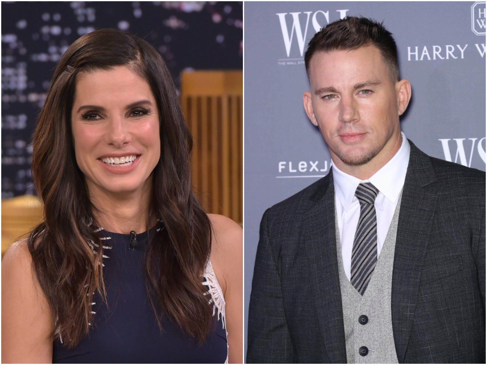 Channing Tatum threw a screaming Sandra Bullock into a pool after they ...