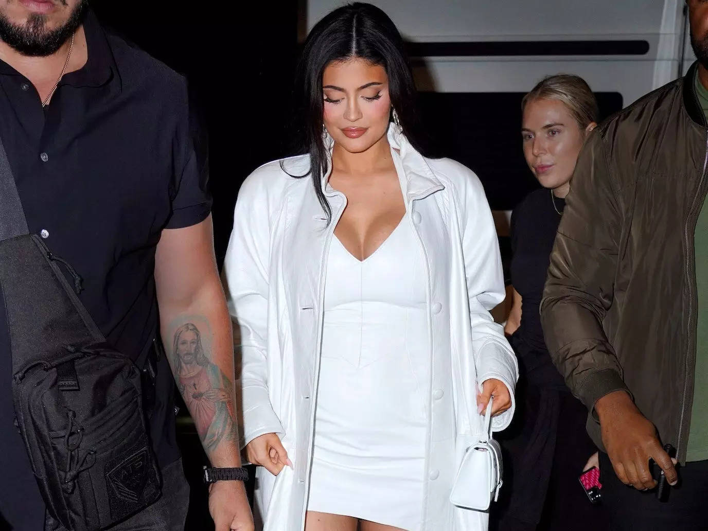 Pregnant Kylie Jenner Steps Out in Sheer Lace Catsuit—See the Pics