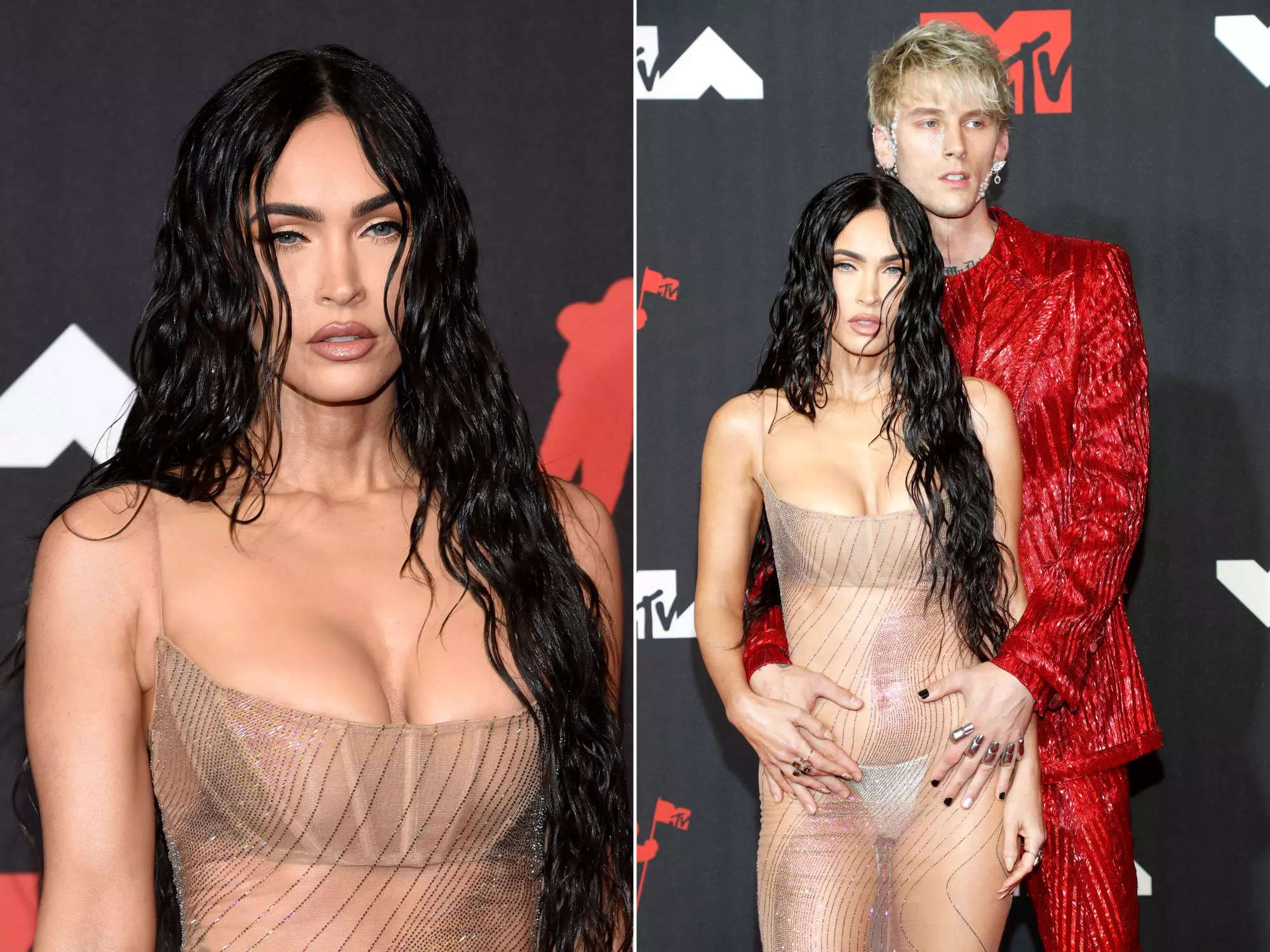 Megan Fox Wore A Completely Sheer Dress To The 2021 Mtv Video Music Awards Business Insider India 