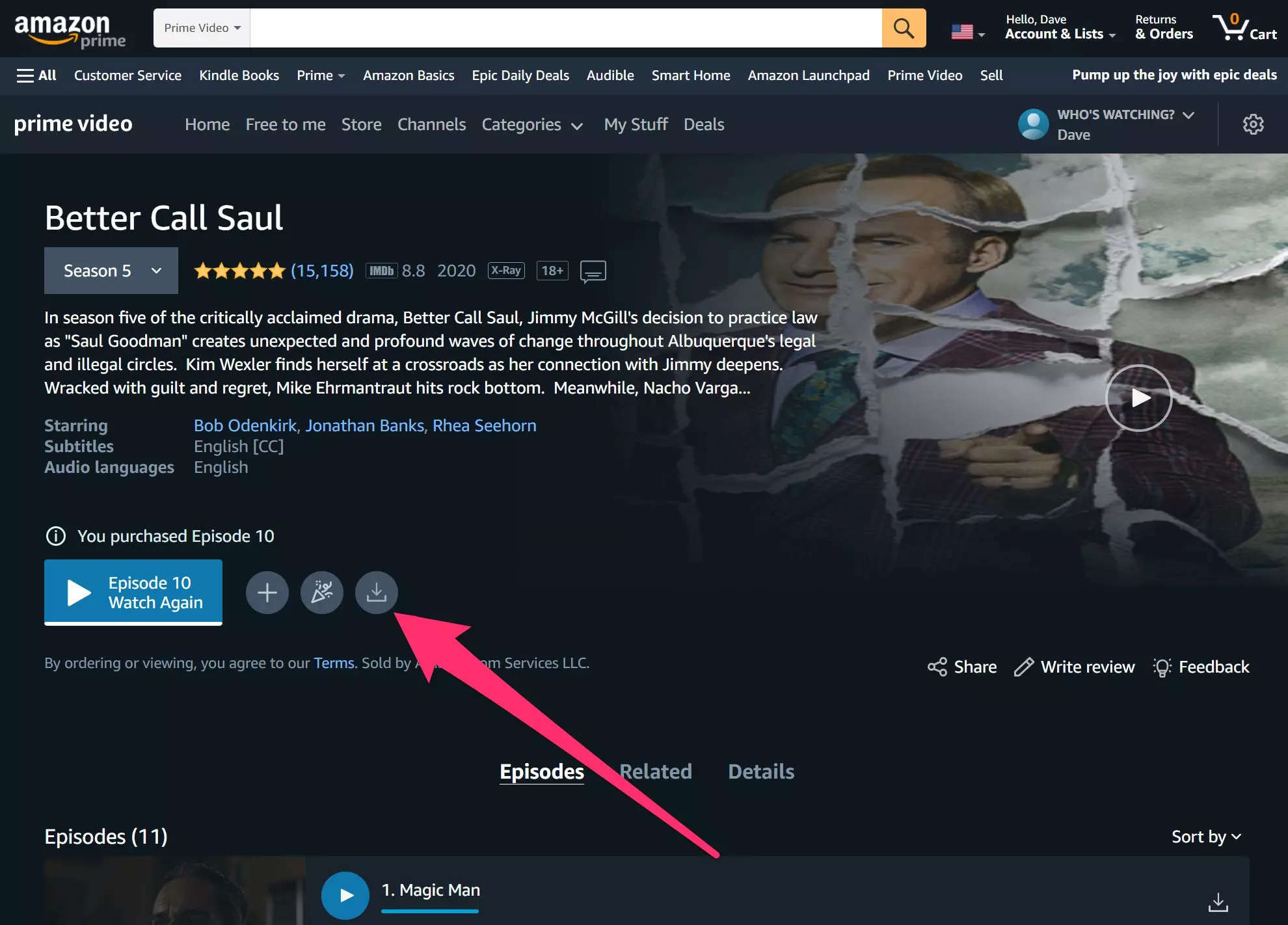 How to rent movies on Amazon Prime Video and download content to