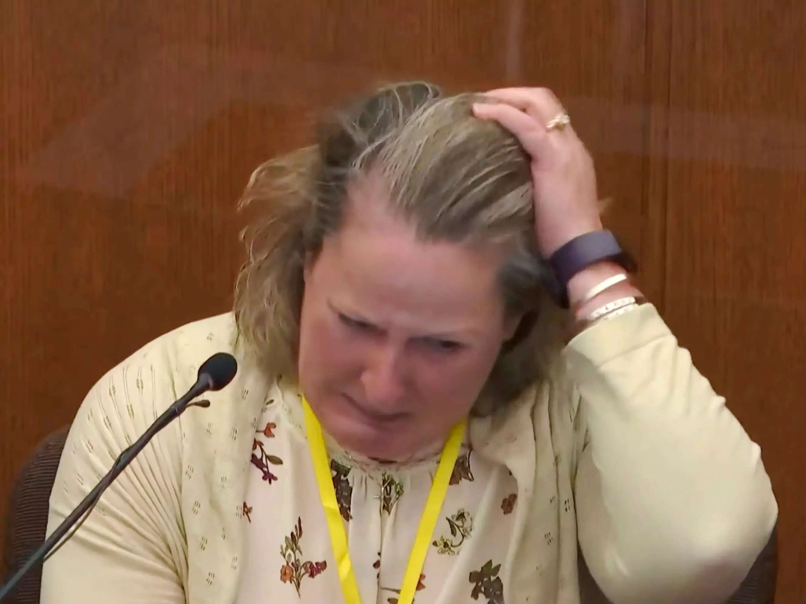 Former officer Kim Potter breaks down on the stand as she recalls ...