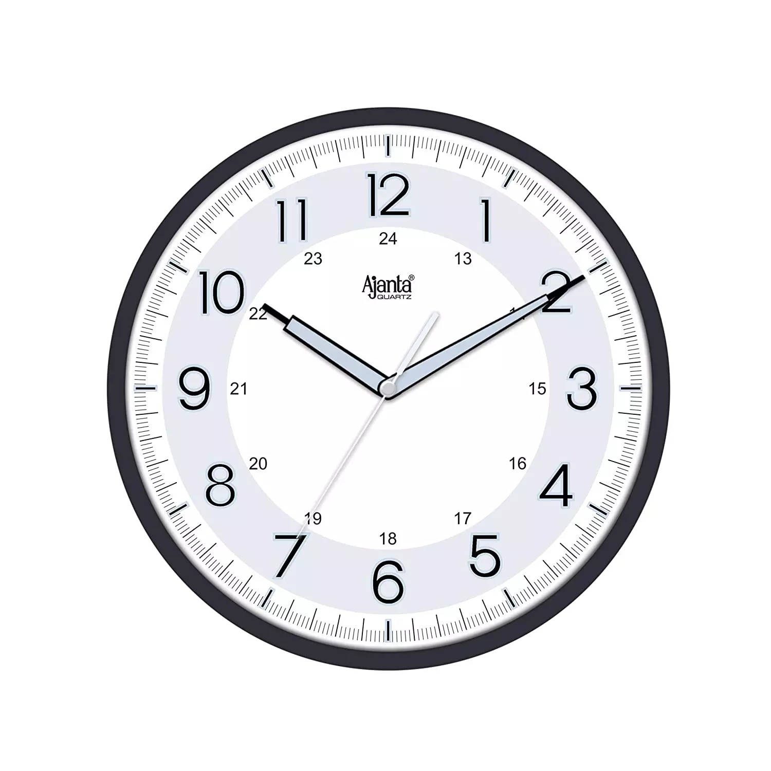 Amazon Brand - Solimo 12-inch Wall Clock - Designer (Silent Movement, Black  Frame) - Price History