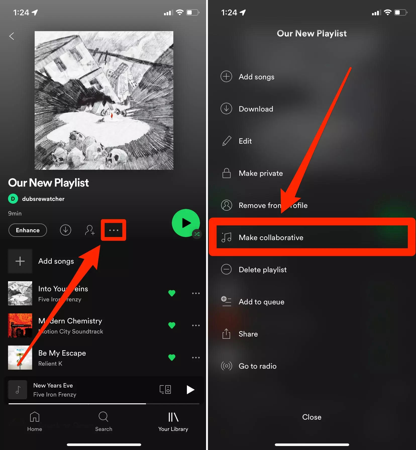 How to make a Collaborative Spotify playlist that all of your friends can  add to