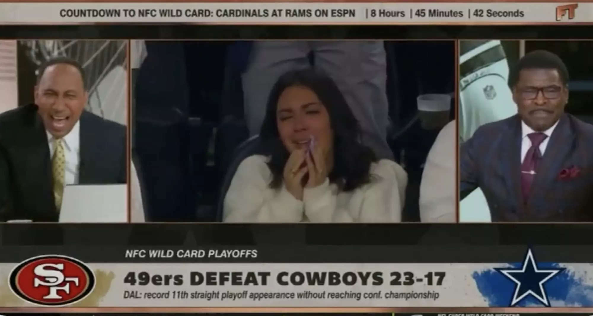 An Upset Dallas Cowboys Fan Punched Out A TV And It's Pretty Intense