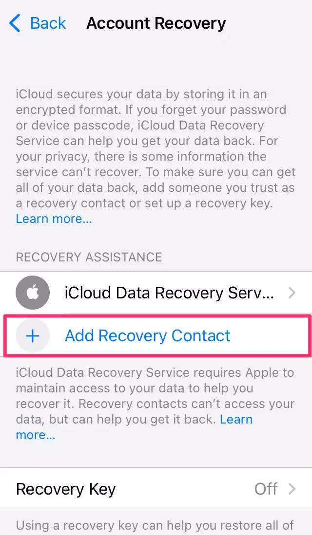 reset encrypted data apple id