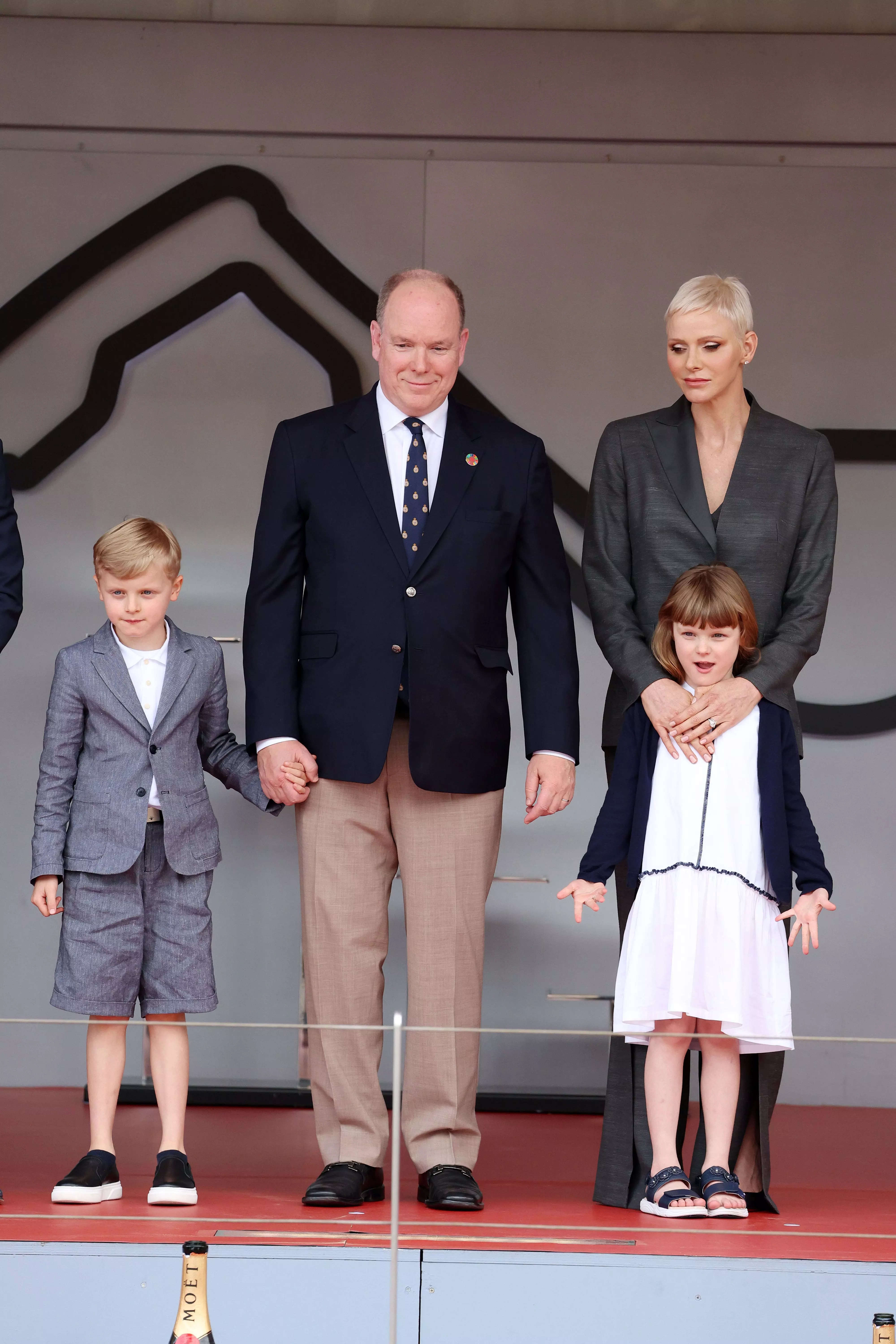 Princess Charlene wore a pantsuit with knee-high slits in first public ...