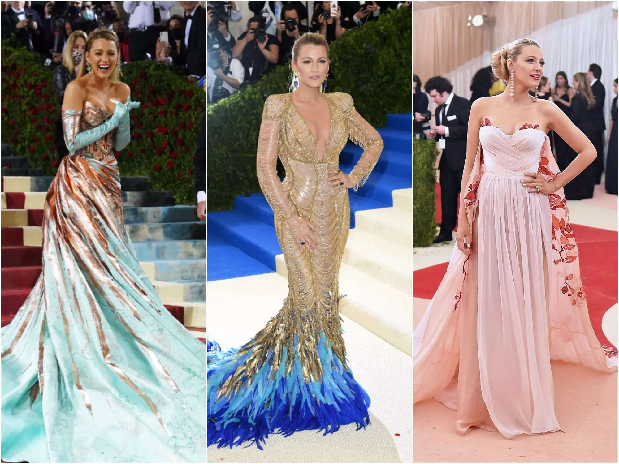 Blake Lively dress change transformation at Met Gala 2022