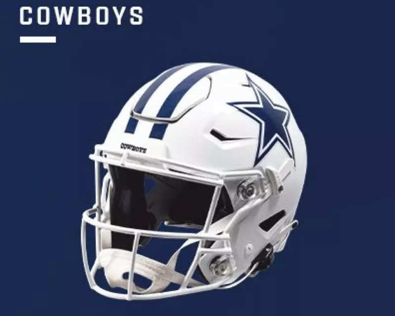 dallas cowboys helmet facing right