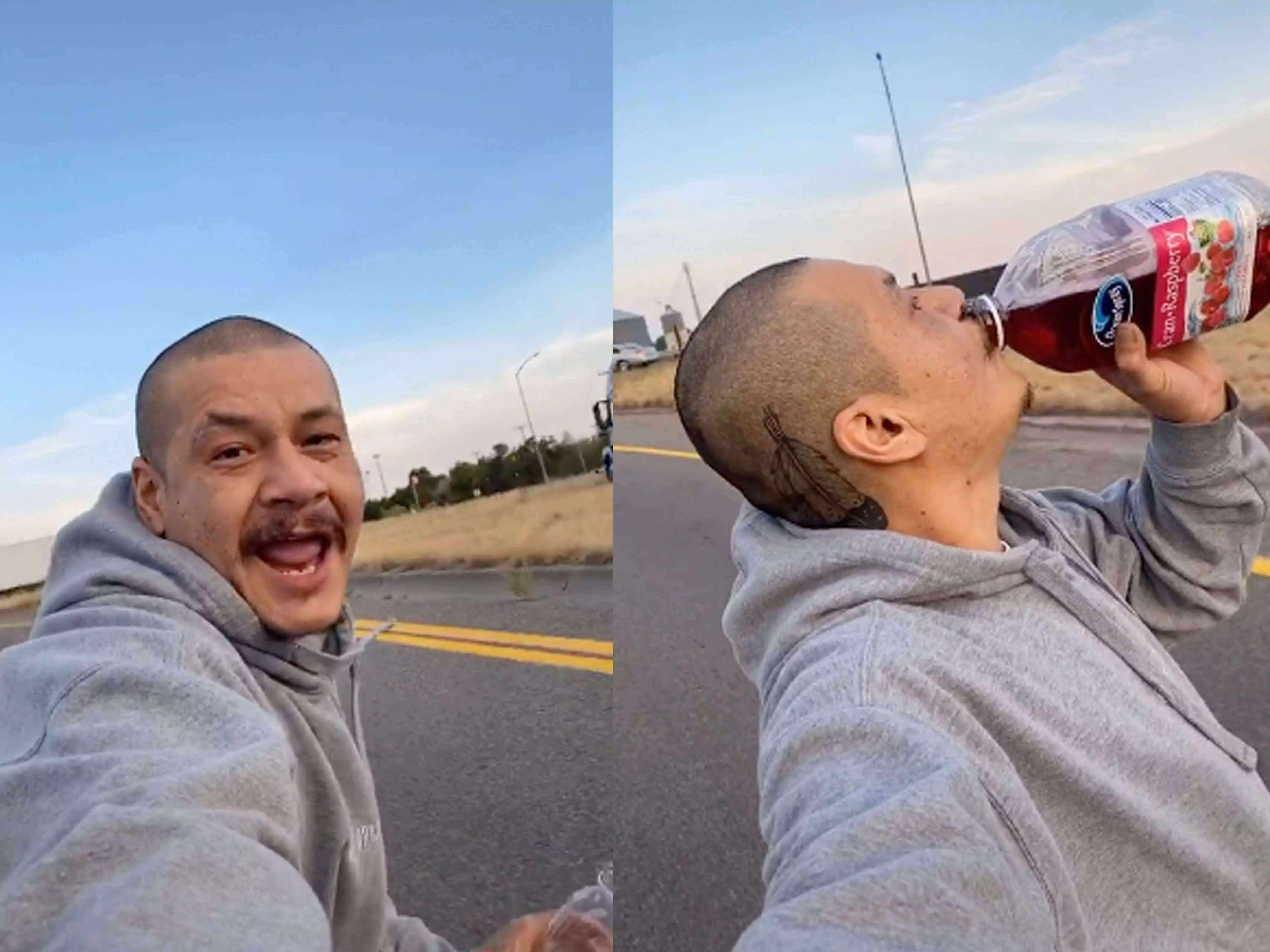 The Tiktoker Who Went Viral For Skateboarding While Drinking Cranberry