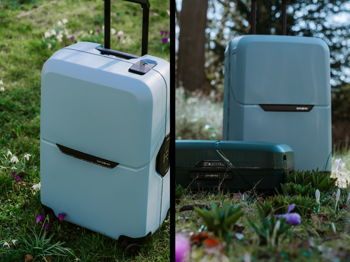 samsonite luggage made from water bottles