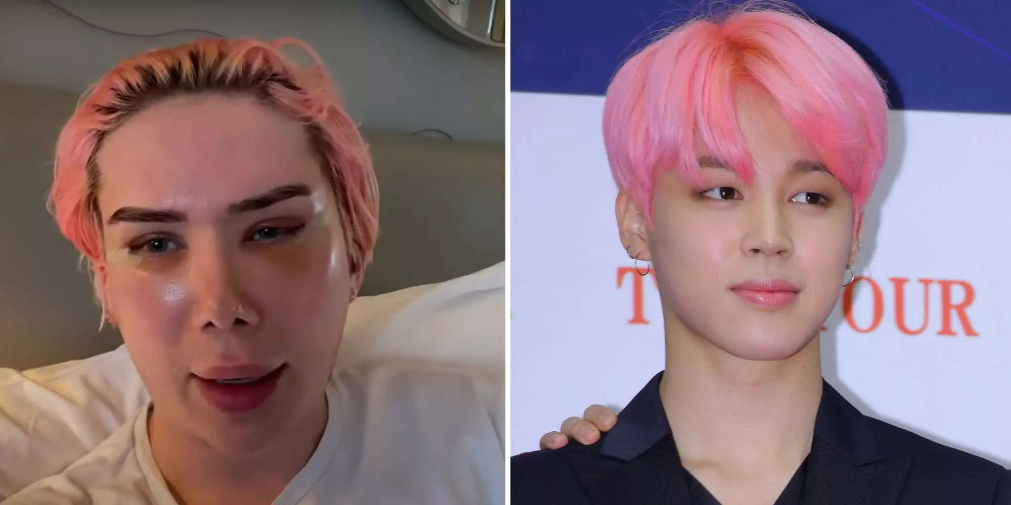 A white influencer who got plastic surgery to look like a member of BTS ...