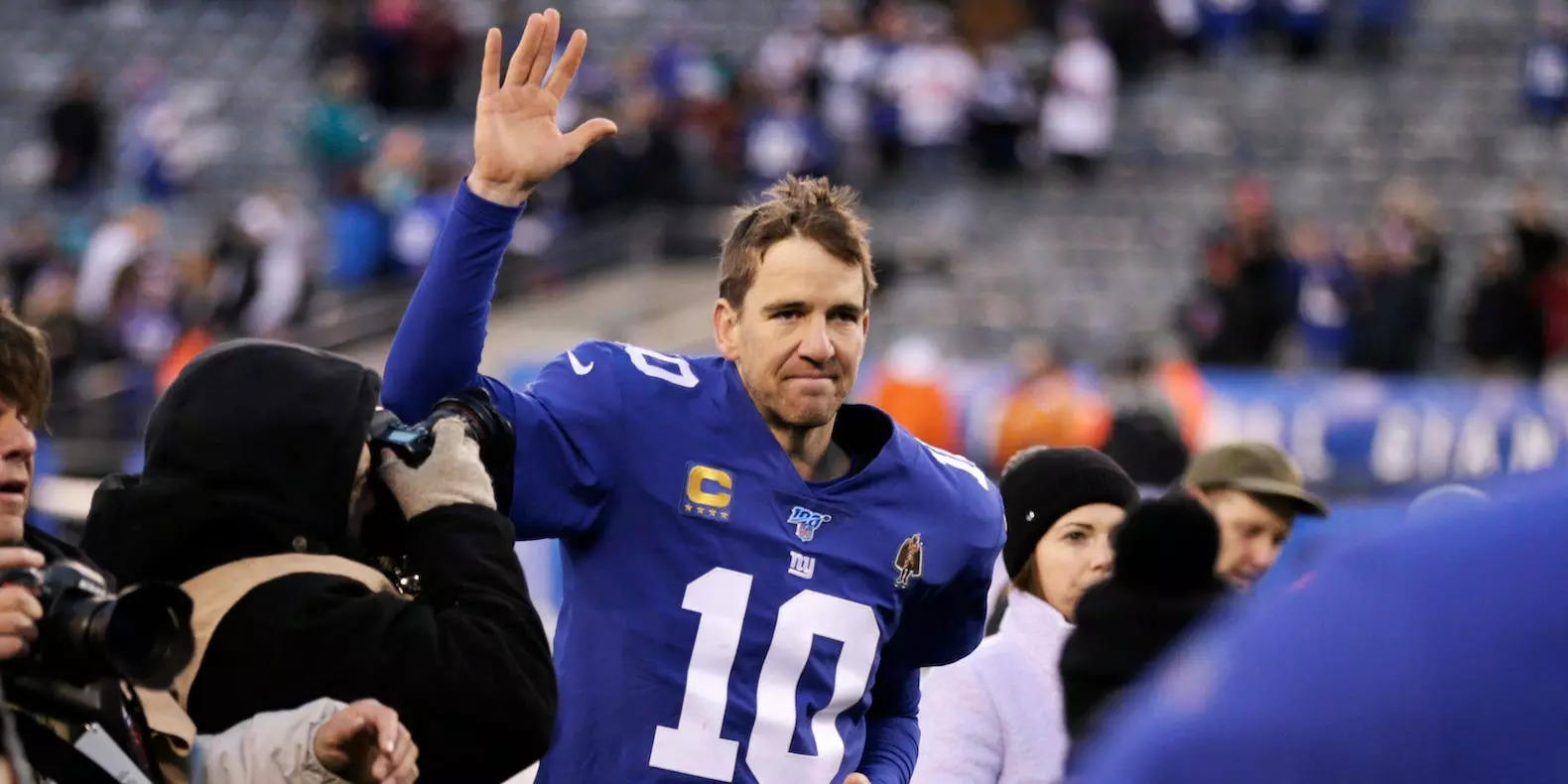 Eli Manning said he felt pressure to perform well as 'Chad Powers