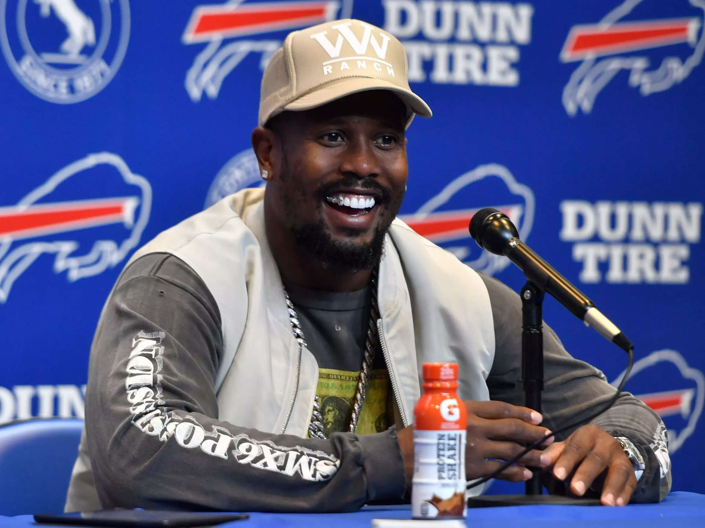 Von Miller says a shipment of toilet paper from Bills fans helped him