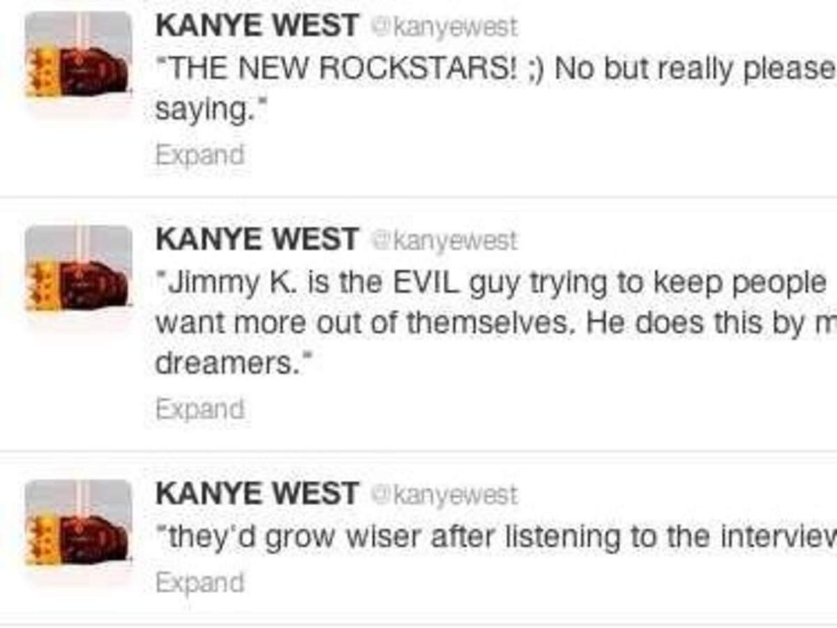 Kanye West Deletes Jimmy Kimmel Tweets