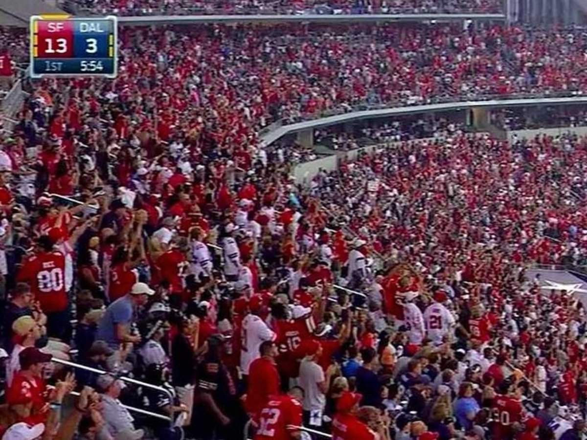 Jerry Jones tried to explain why 49ers fans packed Cowboys stadium