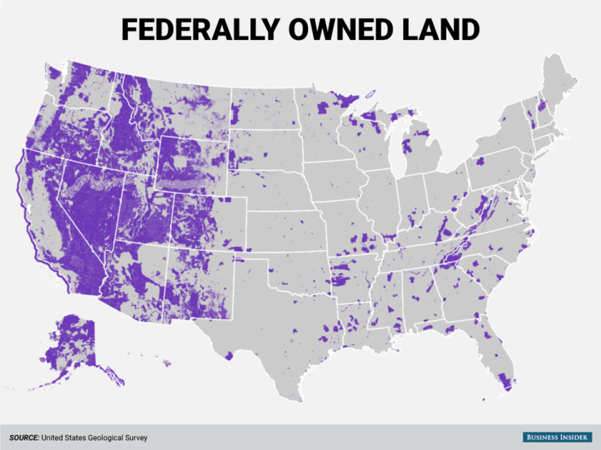 map of federally owned land This Map Shows The Huge Amount Of Land The Federal Government Owns map of federally owned land