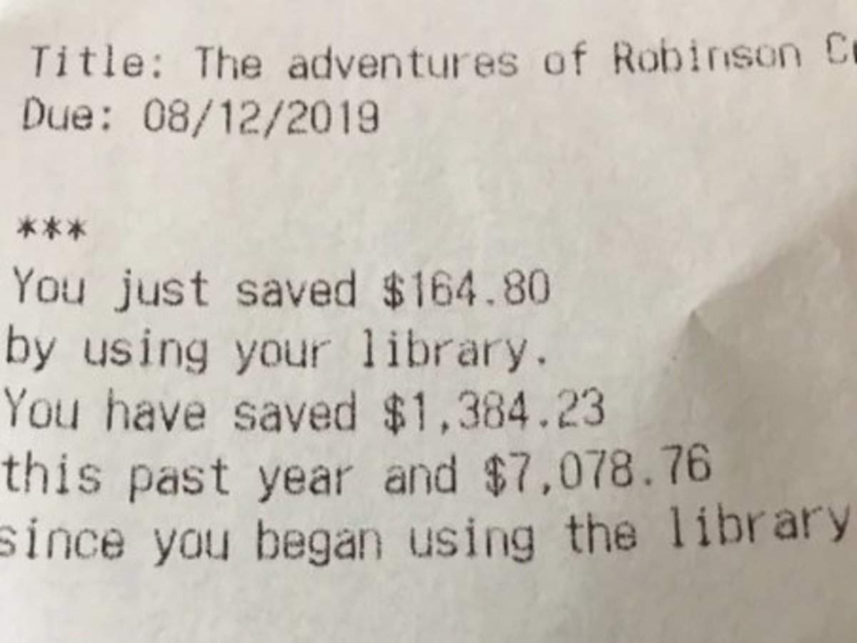 Reddit User Posts Photo Of Library Receipt That Reveals They Saved More Than 7 000 By Borrowing Books Business Insider India