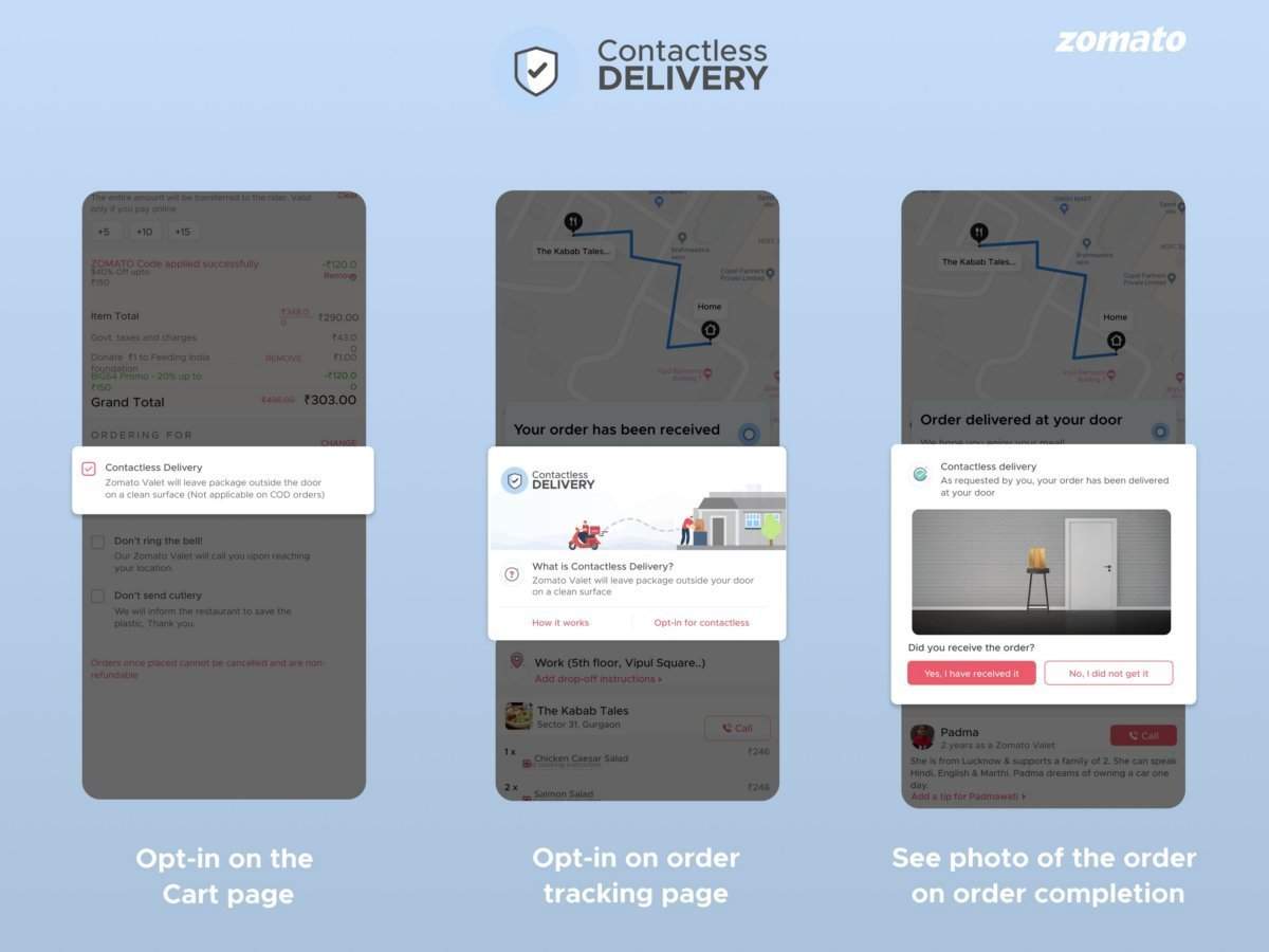 How To Order Food During Coronavirus Lockdown Using Zomato Contactless Delivery Business Insider India