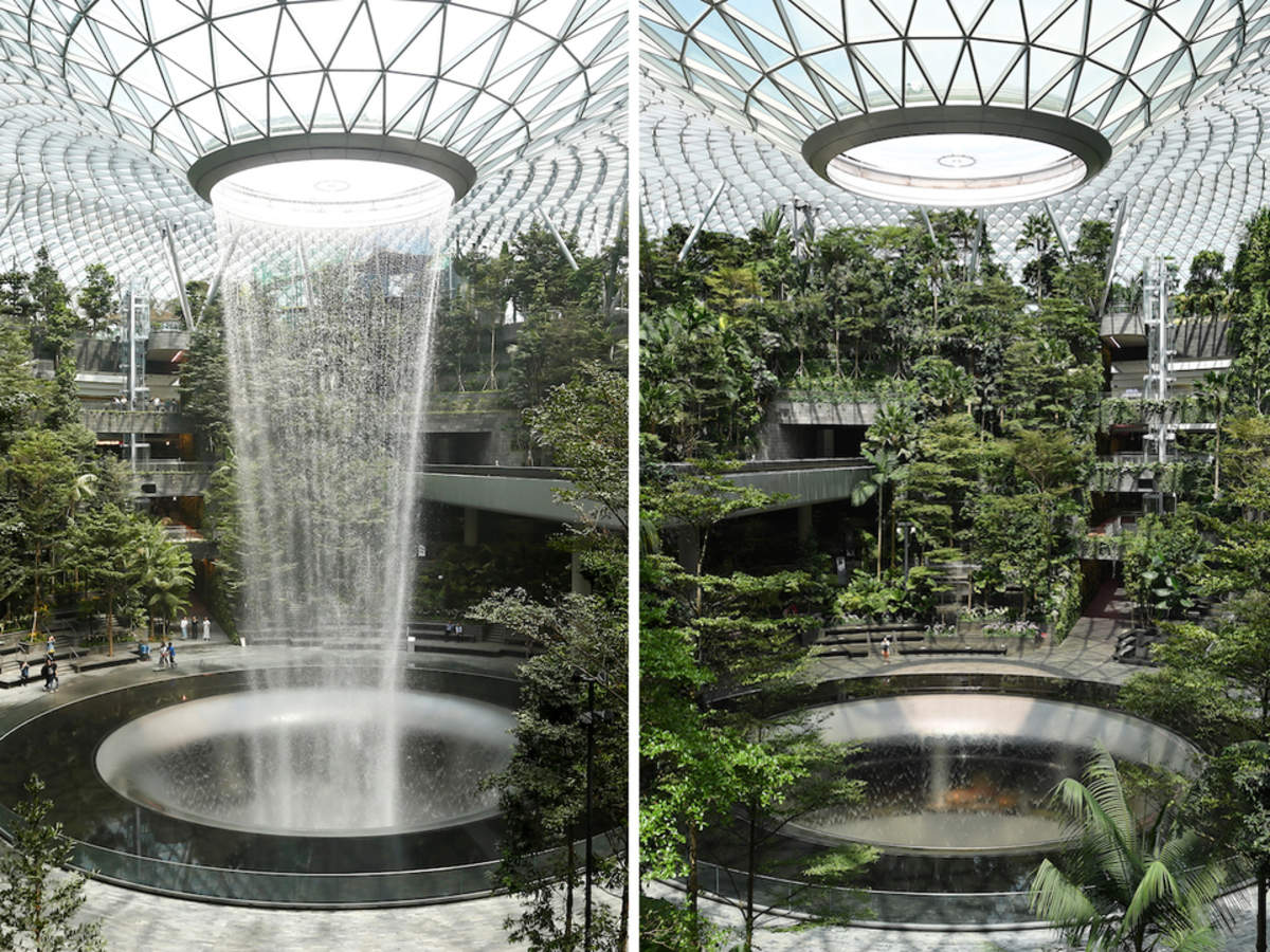 Modelling the world's tallest indoor waterfall at Jewel Changi