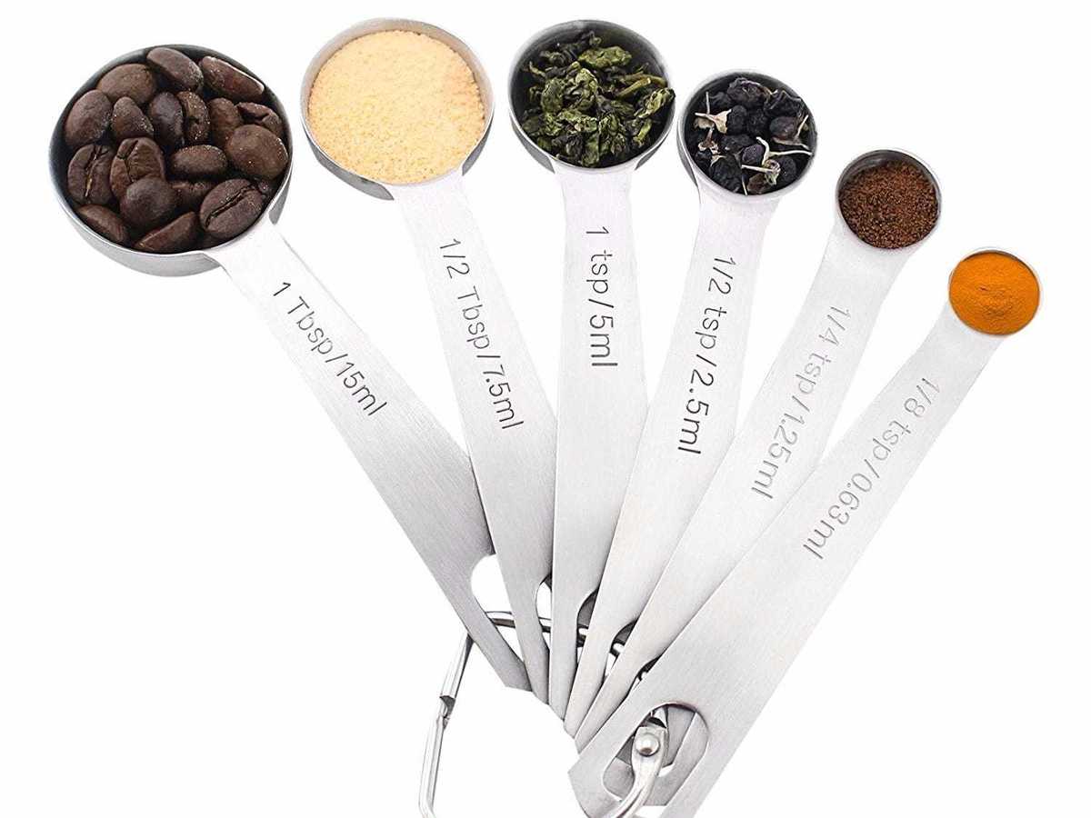 Spring Chef Heavy Duty Stainless Steel Metal Measuring Spoons for
