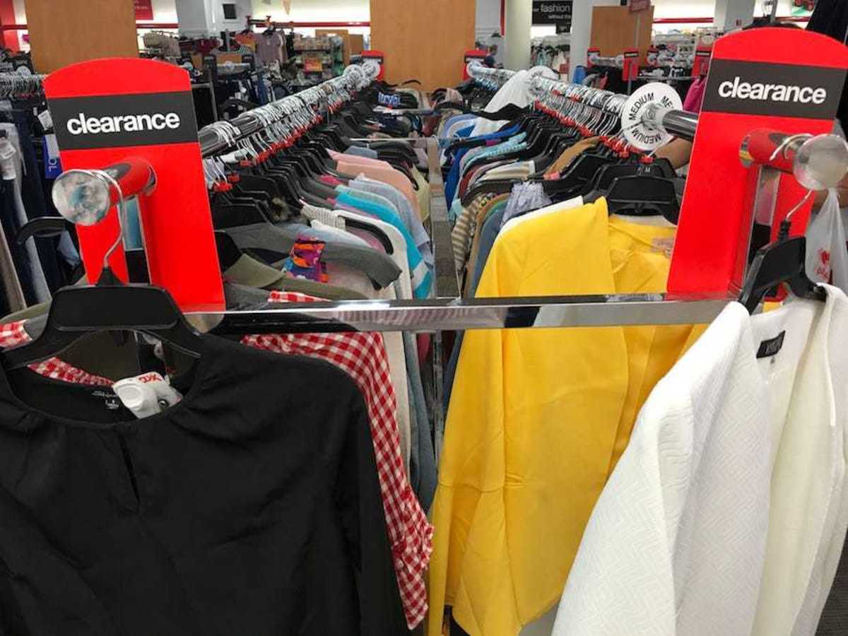 A clearance clothing rack at T.J.Maxx in Miami. News Photo - Getty