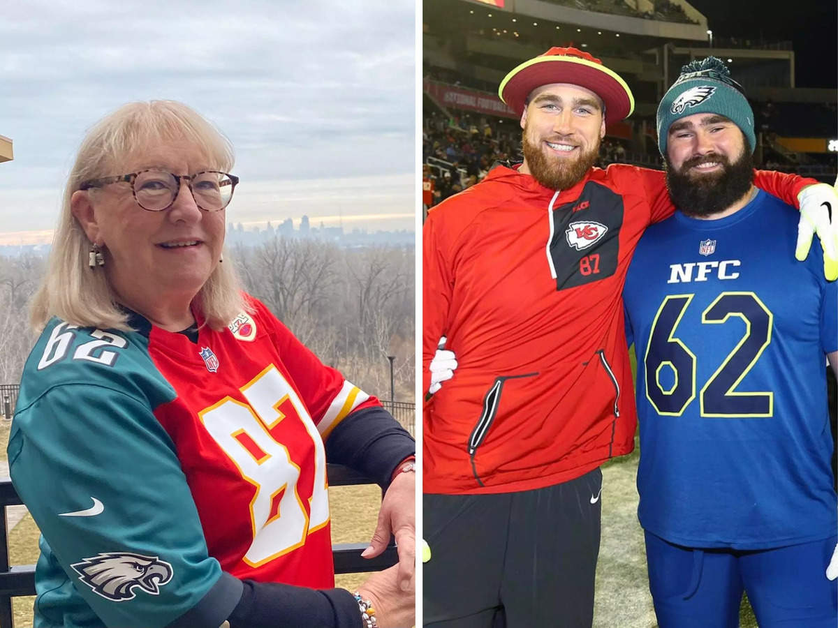 Mama Kelce is rocking a split Eagles/Chiefs jersey for Super Bowl 2023 -  DraftKings Network