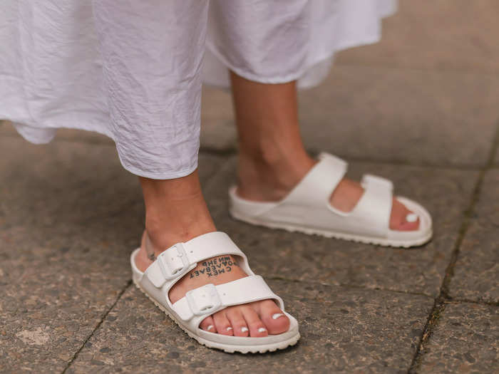 Birkenstock Arizona Mocca Birko-Flor Nubuck Sandals | Urban Outfitters UK