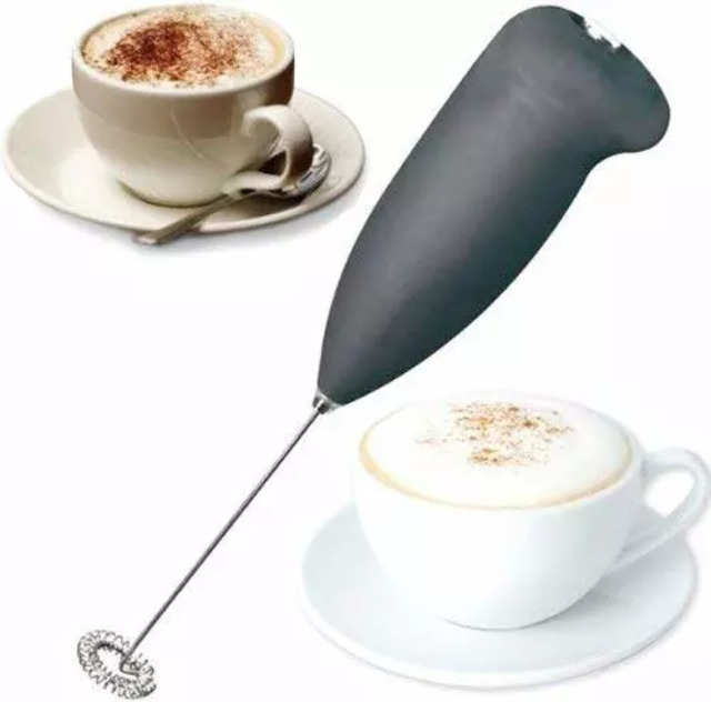 Bonsenkitchen Milk Frother Handheld, Electric Foam Maker with Stainless Steel Whisk, Hand Drink Mixer for Coffee, Lattes, Cappuccino, Matcha