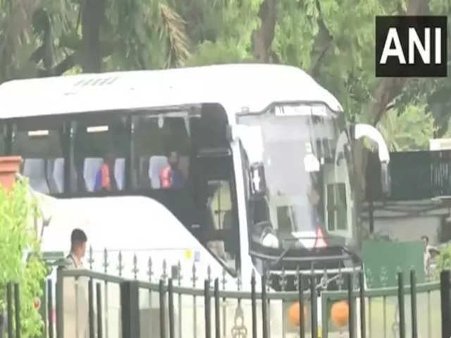 
Rohit Sharma-led Team India reach PM Modi's residence after T20 WC triumph
