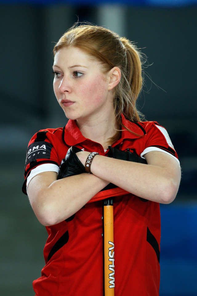 Germanys Andrea Schopp Was One Of The Most Intense Curlers At The Tournament Business Insider