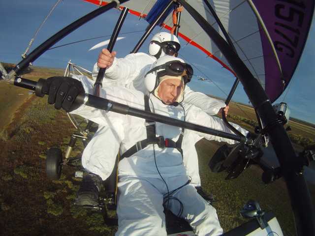 He also flew a motorized hang glider, in order to help endangered ...